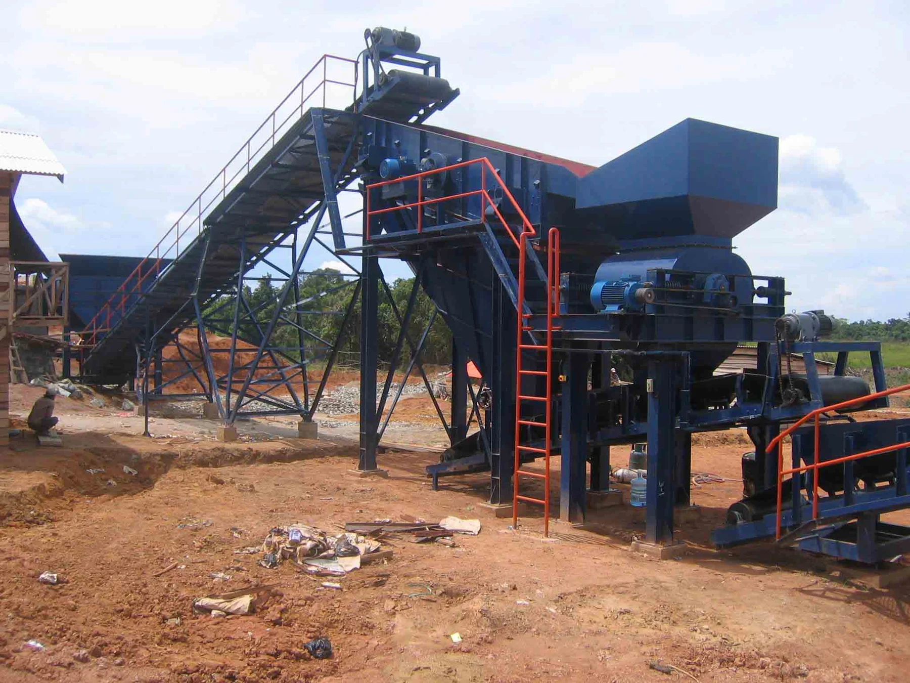 Bulk mineral screening installation